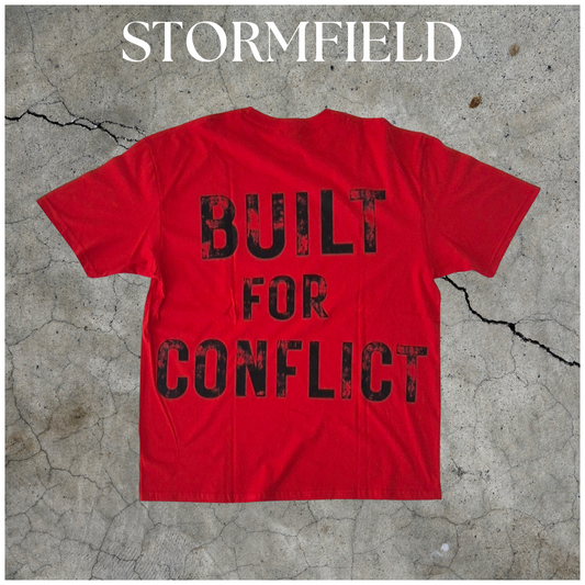 PWR LFTR TEE  Built for Conflict Red & Black