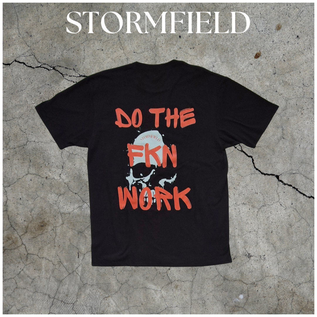 PWR LFTR TEE DO THE FKN Work Black & Red