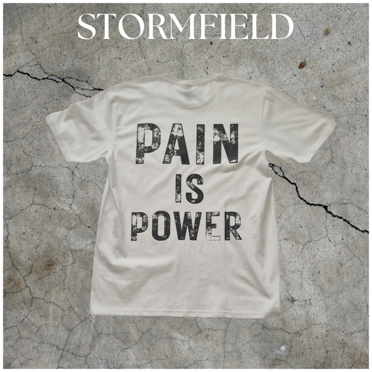 PWR LIFT TEE Pain  is Power White and Black