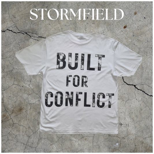 PWR LFTR TEE Built for Conflict White & Black